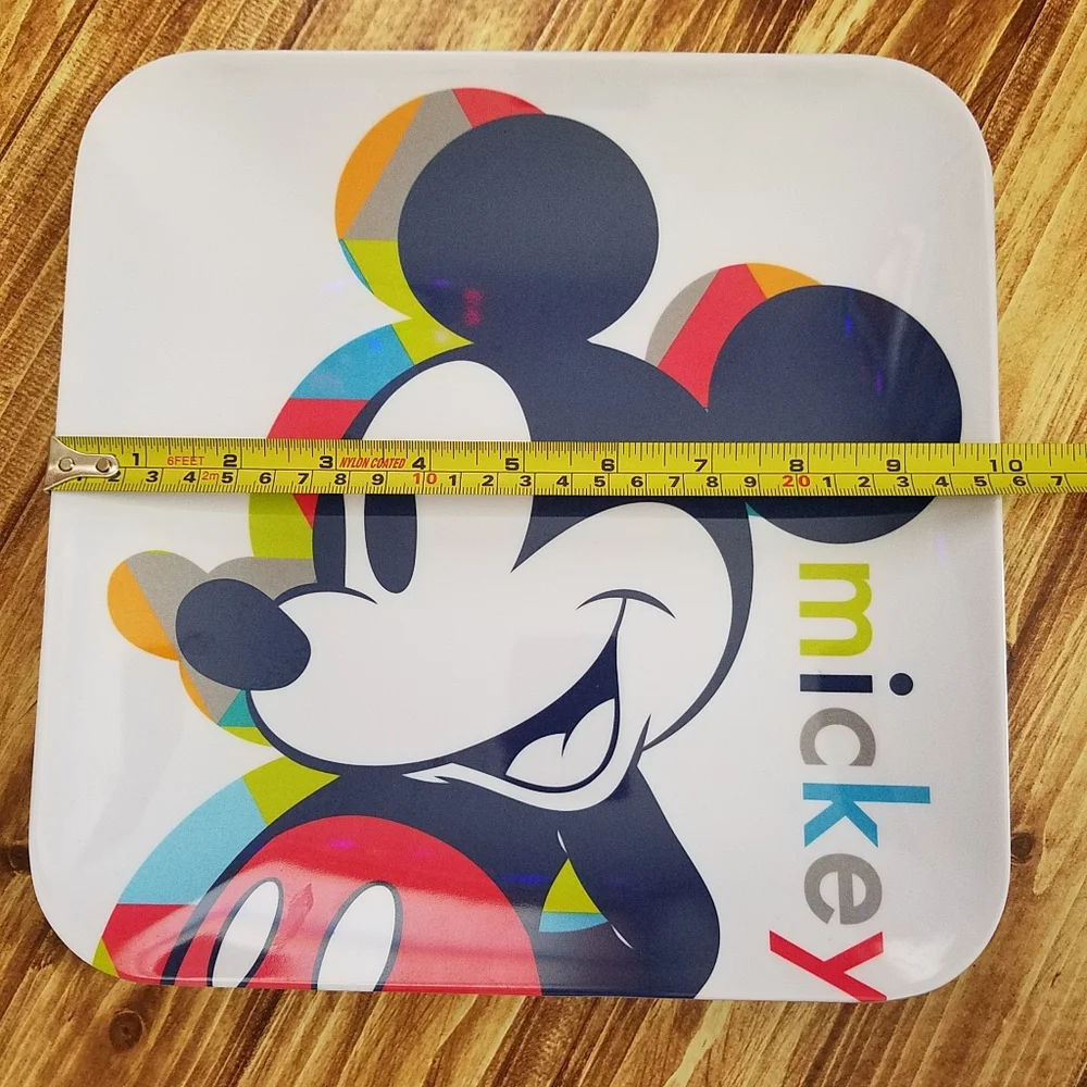 Disney Store Mickey Mouse Melamine Dinnerware Plate Set Summer Plastic Large